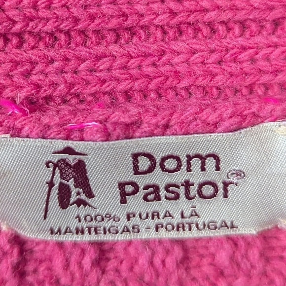 Portuguese Dom Pastor Barbie Pink 100% Wool Cocoon Cardigan One Size - Picture 3 of 6